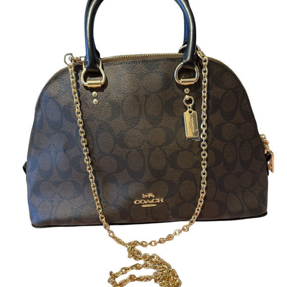Coach Katy Satchel In Signature Canvas (IM/Brown Black) - Picture 10 of 10